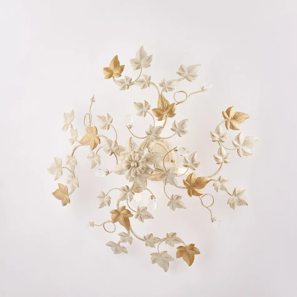 Plafondlamp met 6 lampen van metaal en kristal voor een stijlvol interieur – Orchidea Viadurini