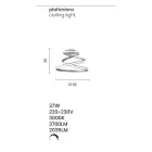 Modern design wit gelakte metalen LED-plafondlamp - Rivolta Viadurini