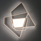 Dimbare LED-wandlamp in goud of zilver metaal - Galactic Viadurini