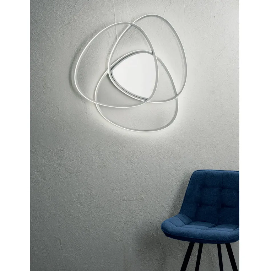 Plafondlamp LED-wandlamp in goud of zilverkleurig metaal - Rosella Viadurini