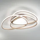 Plafondlamp LED-wandlamp in goud of zilverkleurig metaal - Rosella Viadurini