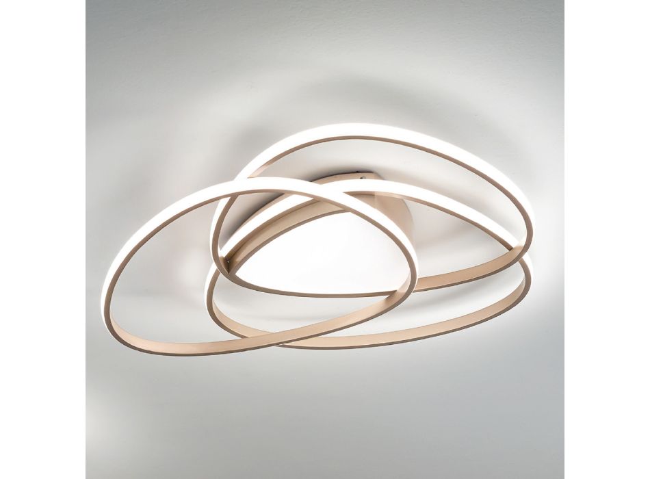 Plafondlamp LED-wandlamp in goud of zilverkleurig metaal - Rosella Viadurini