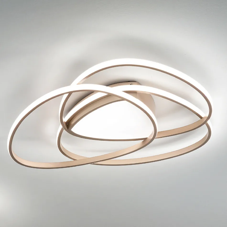 Plafondlamp LED-wandlamp in goud of zilverkleurig metaal - Rosella Viadurini