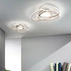 Plafondlamp LED-wandlamp in goud of zilverkleurig metaal - Rosella Viadurini