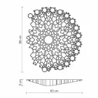 Plafondlamp Applique in Technopolymeer Wit of Goud Design 2 Maten - Kathedraal Viadurini