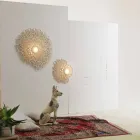 Plafondlamp Applique in Technopolymeer Wit of Goud Design 2 Maten - Kathedraal Viadurini