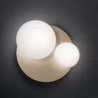 Wandlamp van geblazen glas met metalen structuur - Swallow Viadurini