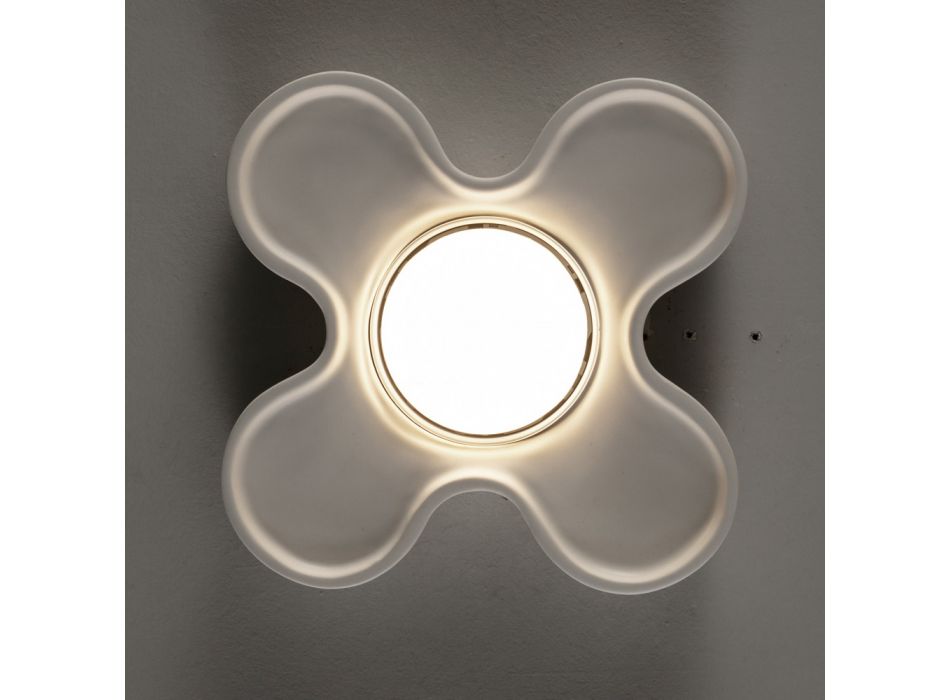 Ambachtelijke plafondlamp van keramiek en aluminium Made in Italy - Toscot Clover Viadurini
