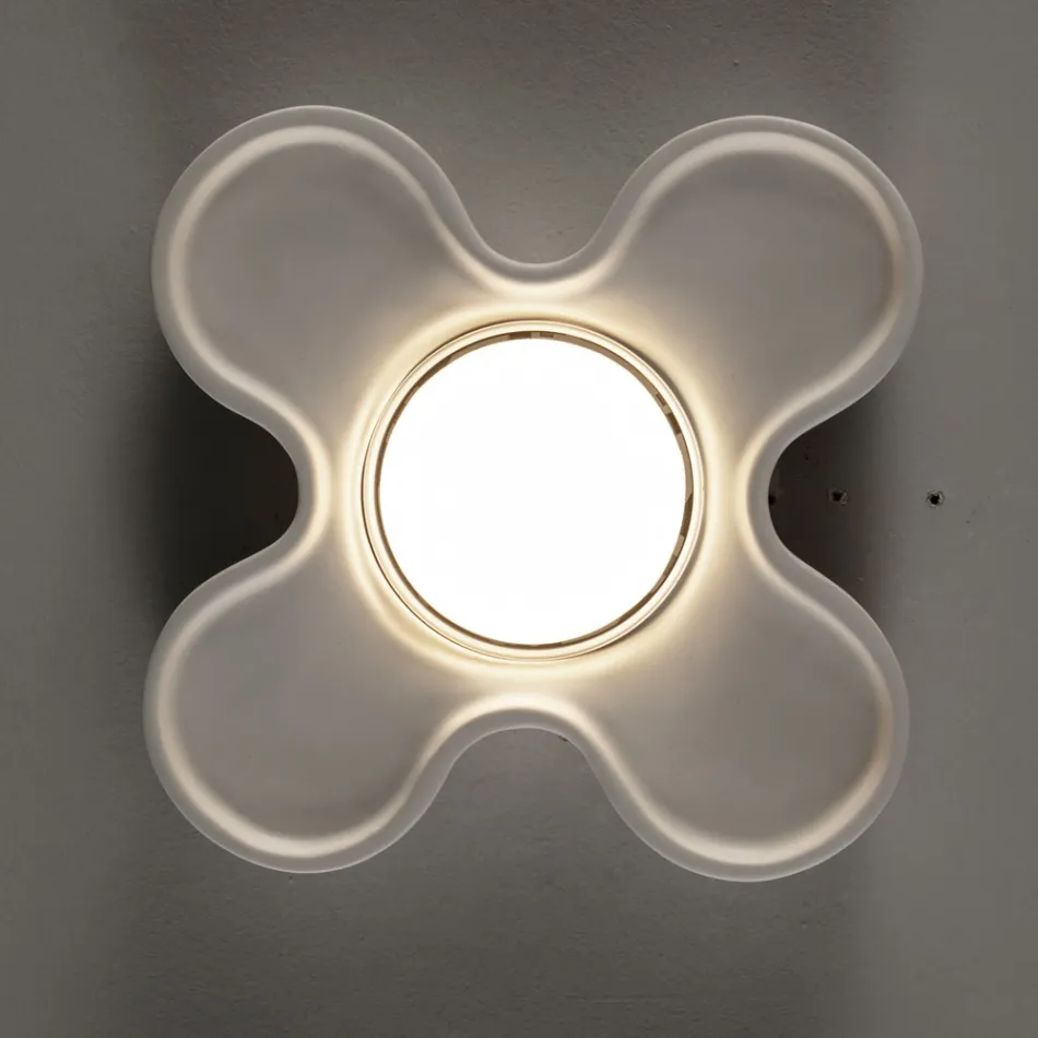 Ambachtelijke plafondlamp van keramiek en aluminium Made in Italy - Toscot Clover Viadurini