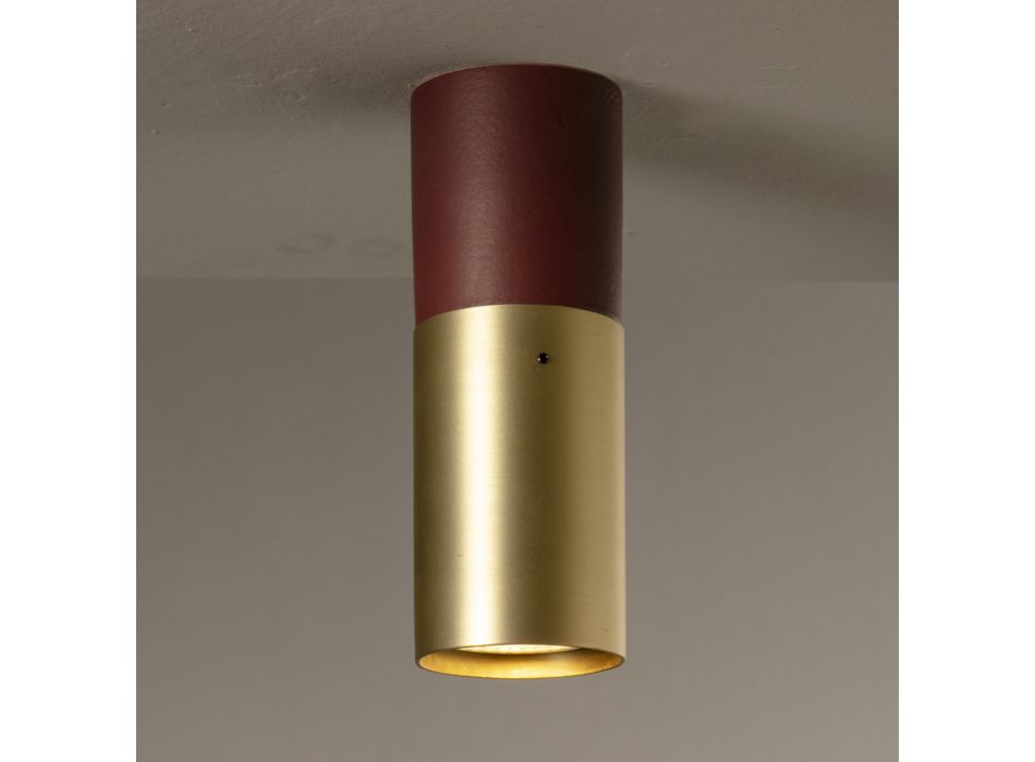 Ambachtelijke plafondlamp van keramiek en messing Made in Italy - Toscot Match Viadurini