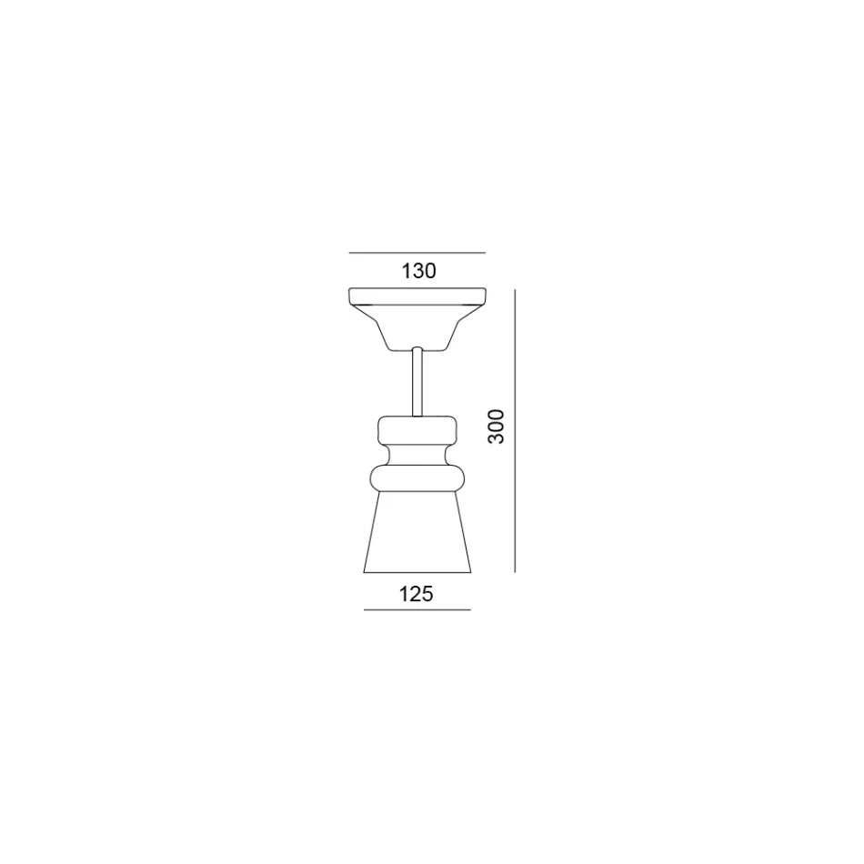 Handgemaakte plafondlamp in majolica en aluminium gemaakt in Italië - Toscot Battersea Viadurini