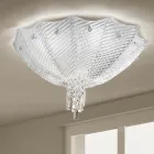 Handgemaakte Venetiaans glas en metalen plafondlamp Made in Italy - Fabiana Viadurini