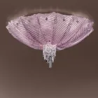 Handgemaakte Venetiaans glas en metalen plafondlamp Made in Italy - Fabiana Viadurini