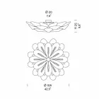 Ambachtelijke plafondlamp in gerookt Venetiaans glas, gemaakt in Italië - Minos Viadurini