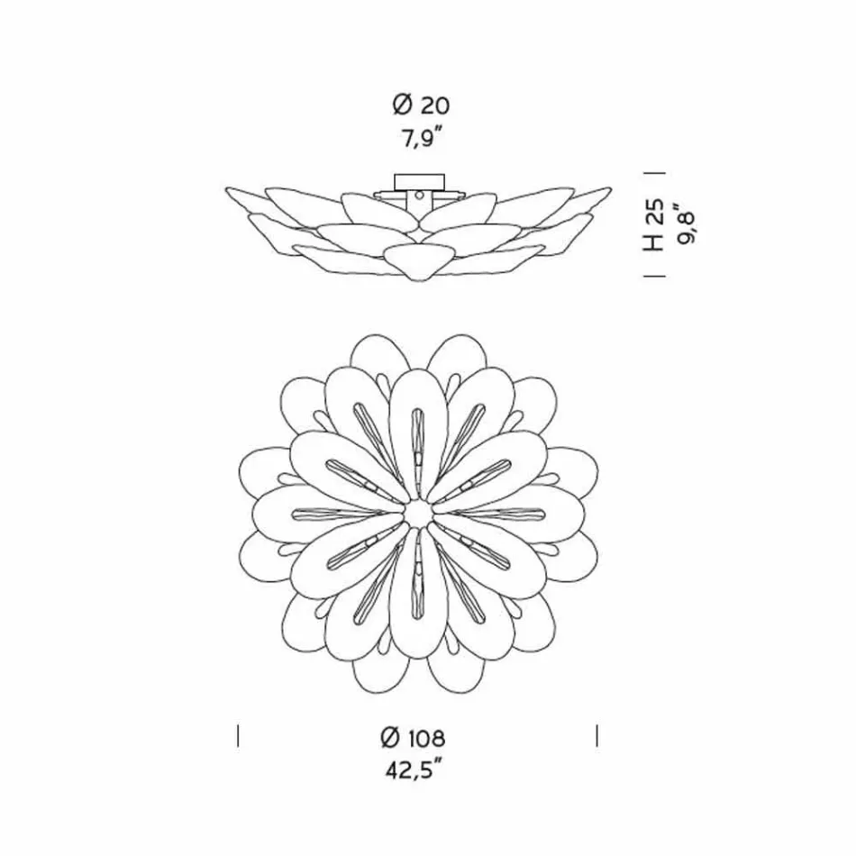 Ambachtelijke plafondlamp in gerookt Venetiaans glas, gemaakt in Italië - Minos Viadurini