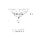 Klassieke plafondlamp in Venetië glas en metaal Made in Italy - Fabiana Viadurini