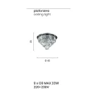 Klassieke gouden metalen plafondlamp en luxe kristallen hangers - Jerome Viadurini