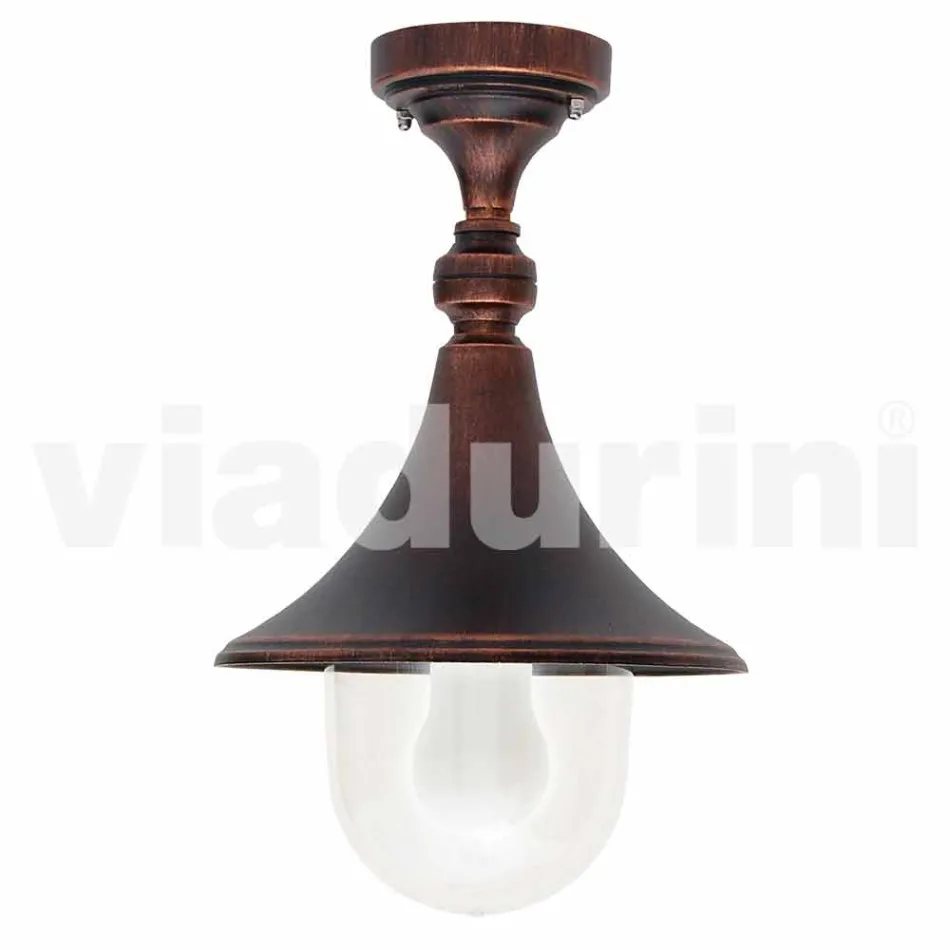 Tuinplafondlamp van gegoten aluminium gemaakt in Italië, Anusca Viadurini