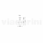 Tuinplafondlamp van gegoten aluminium gemaakt in Italië, Anusca Viadurini