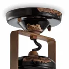 Plafondlamp keramische spotlight plafond, glas en metallo Bryanna Viadurini