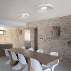Modern design woonkamer plafondlamp in mat wit gips - zoethout Viadurini