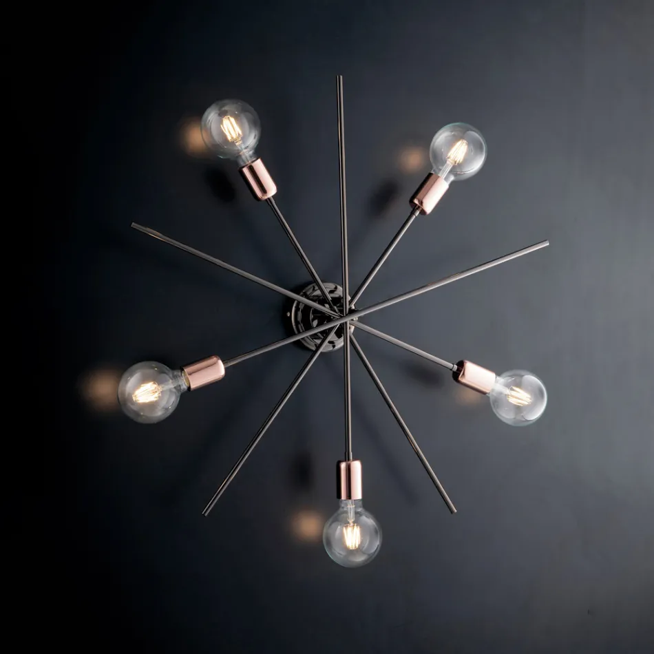 IJzeren plafondlampen, gemaakt in Italië, voor interieurdecoratie - Nederland Viadurini