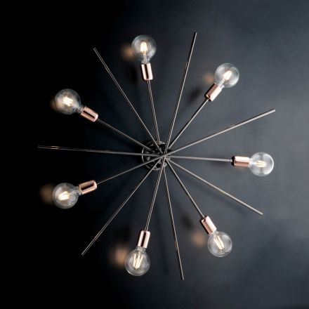 IJzeren plafondlampen, gemaakt in Italië, voor interieurdecoratie - Nederland Viadurini