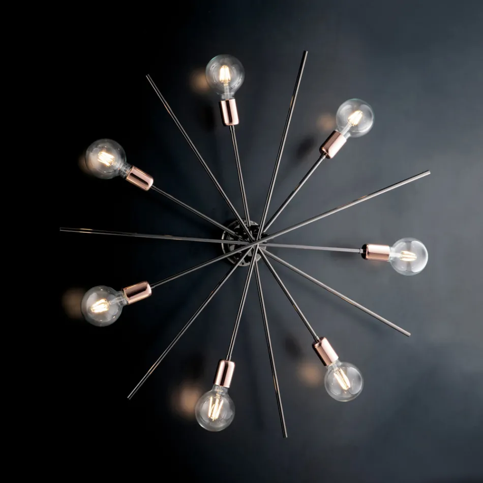 IJzeren plafondlampen, gemaakt in Italië, voor interieurdecoratie - Nederland Viadurini