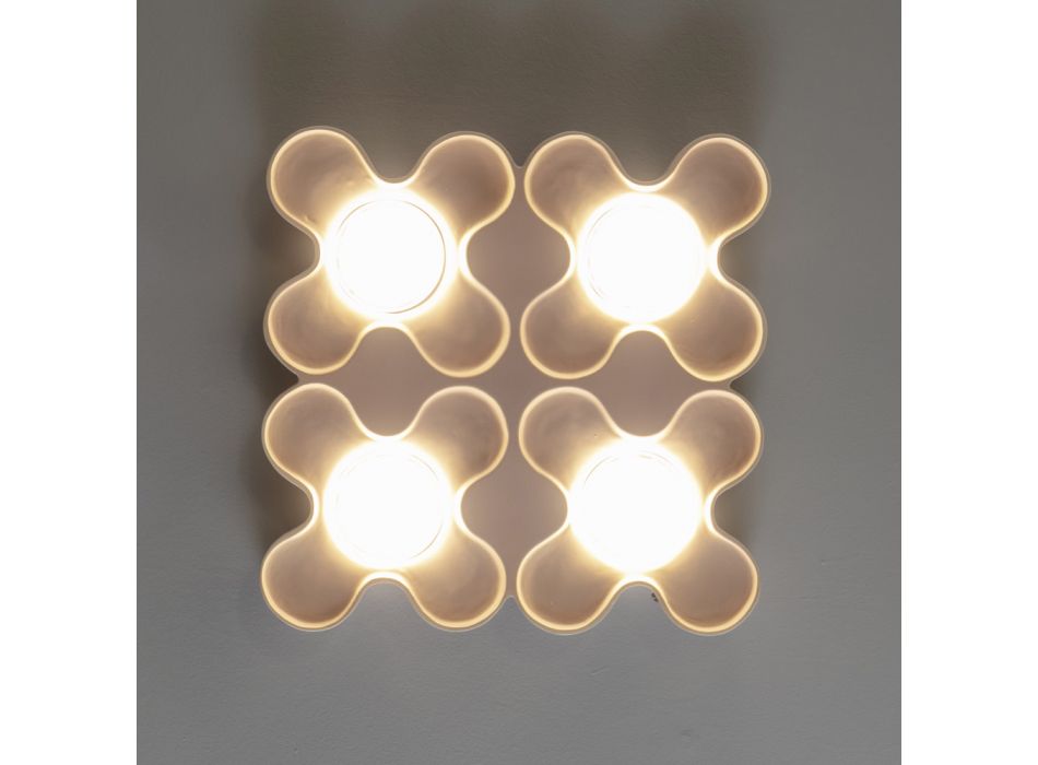 Gekleurde keramische plafondlamp handgemaakt in Italië - Toscot Clover Viadurini