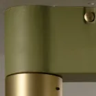 Plafondlamp van keramiek en geborsteld messing, handgemaakt in Italië - Toscot Match Viadurini