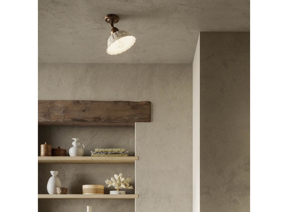 Art nouveau keramische plafondlamp met scharnier Anita Il Fanale Viadurini
