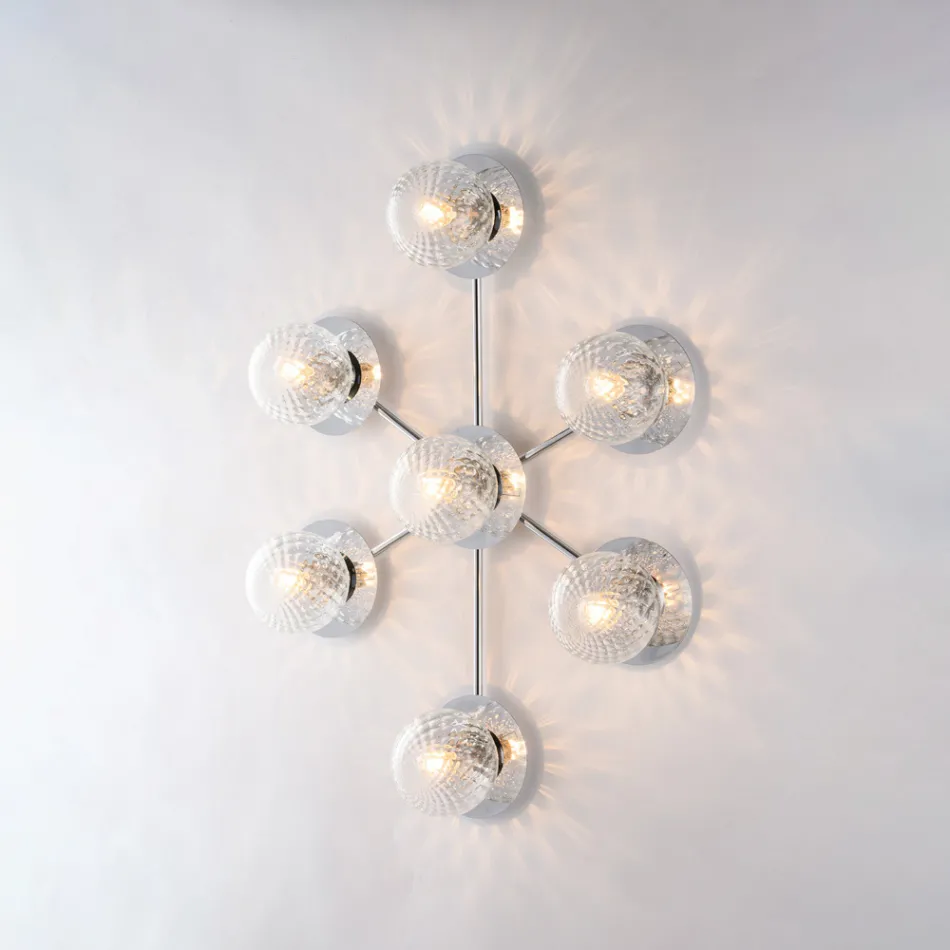 Gemaakt in Italië: ijzeren plafondlamp voor interieurdecoratie - Como Viadurini