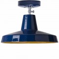 Plafondlamp in Toscaanse maiolica en koper, 30cm, Rossi - Toscot