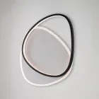 Ophiuchus zwart-witte LED metalen plafondlamp voor binnenverlichting Viadurini