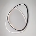 Ophiuchus zwart-witte LED metalen plafondlamp voor binnenverlichting Viadurini