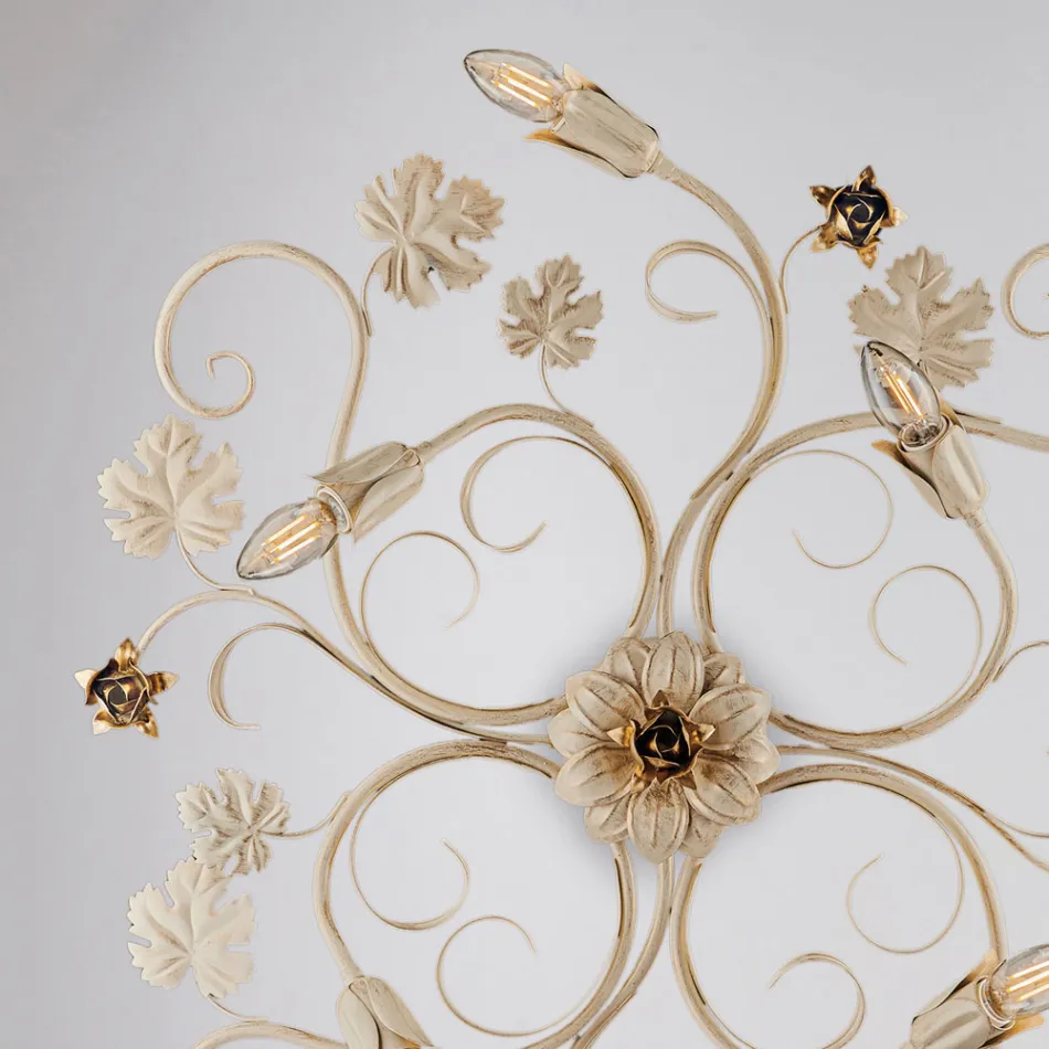 Italiaanse chromen LED-plafondlamp voor moderne ruimtes – Fiore Viadurini