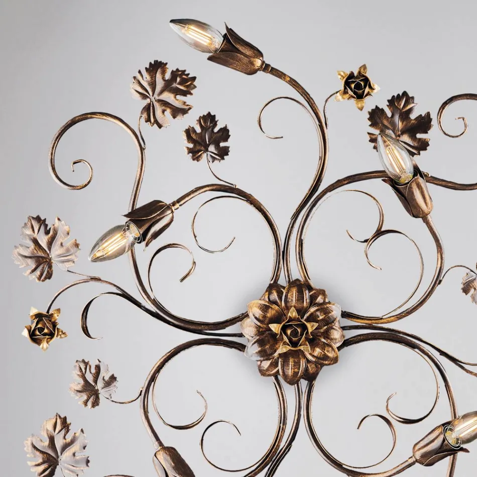 Italiaanse chromen LED-plafondlamp voor moderne ruimtes – Fiore Viadurini