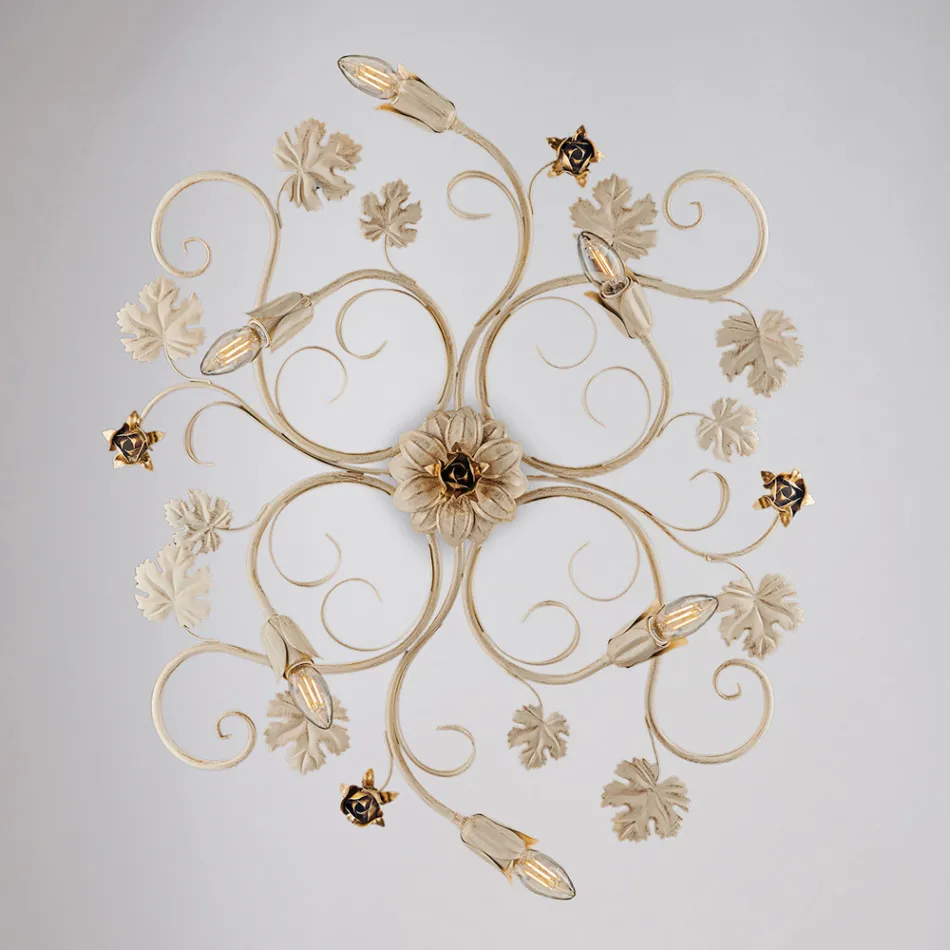 Italiaanse chromen LED-plafondlamp voor moderne ruimtes – Fiore Viadurini