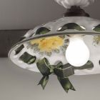 Handgemaakte metalen en keramische plafondlamp met Passanastri - Napels Viadurini