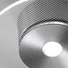 Metalen plafondlamp met micro-gestippelde plexiglas diffuser - Nora Viadurini
