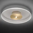 Metalen plafondlamp met micro-gestippelde plexiglas diffuser - Nora Viadurini