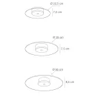Metalen plafondlamp met micro-gestippelde plexiglas diffuser - Nora Viadurini
