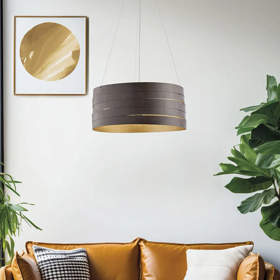 Plafondlamp van metaal en glas voor een diffuus, harmonieus licht – Melograno Viadurini