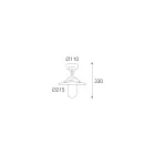 Vintage messing buitenplafondlamp, helder glas IP44 - Elfico Viadurini