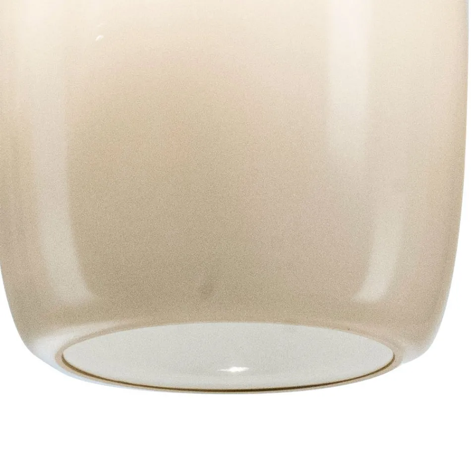 Handgeblazen glazen plafondlamp, handgemaakt in Italië - Soffio Viadurini