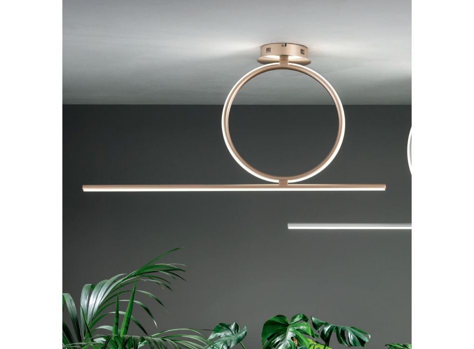 Dimbare metalen LED-plafondlamp met siliconen diffusor - Marmore Viadurini