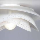 Hedendaagse plafondlamp met schaduw van witte corolla diam. 40 cm, Antalya Viadurini