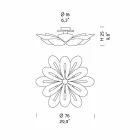 Moderne Venetiaanse glazen plafondlamp handgemaakt in Italië - Minos Viadurini