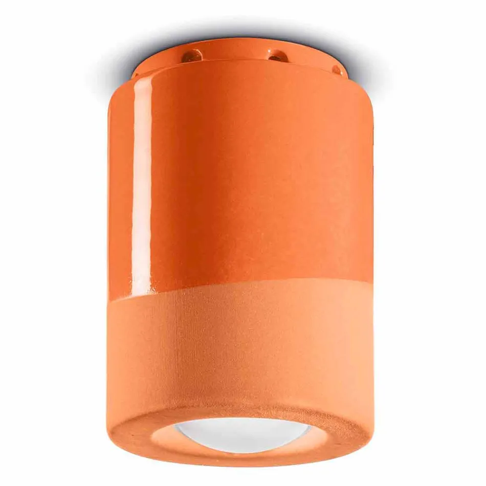 Vintage plafondlamp in keramiek gemaakt in Italië - Ferroluce Pi Viadurini