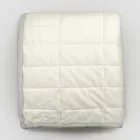 Plaid van katoensatijn en chenille met lurex, krijt of retro rand - Tortoro Viadurini